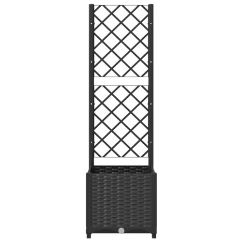 Raised Garden Bed Trellis Flowers Herbs Plants Planter Grow Pot Box Black - Image 4