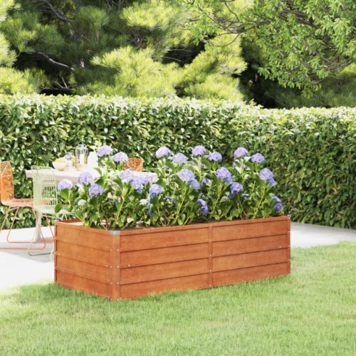 Garden Raised Bed Rusty 160x80x45cm Corten Steel - Image 2