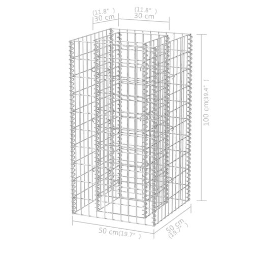 Gabion Raised Bed Steel 50x50x100cm - Image 6