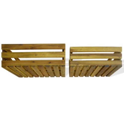 Apple Crate Set 2 Pieces Solid Acacia Wood - Image 6