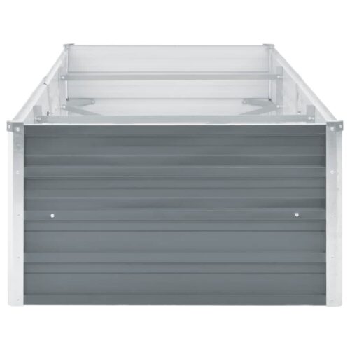 Garden Raised Bed Galvanised Steel 240x80x45cm Grey - Image 4