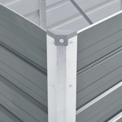 Garden Raised Bed Galvanised Steel 240x80x45cm Grey - Image 6