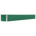 Garden Raised Bed Galvanised Steel 320x40x45cm Green