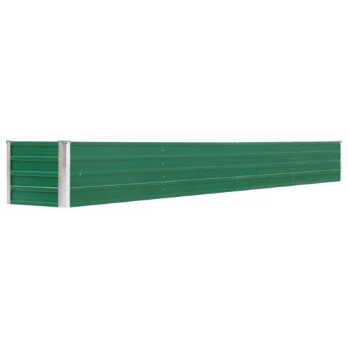 Garden Raised Bed Galvanised Steel 320x40x45cm Green