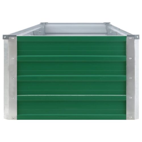 Garden Raised Bed Galvanised Steel 320x40x45cm Green - Image 4