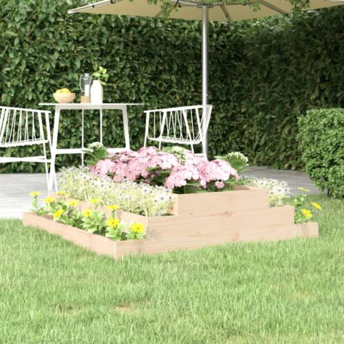 Planter 110x110x27cm Solid Wood Pine - Image 2