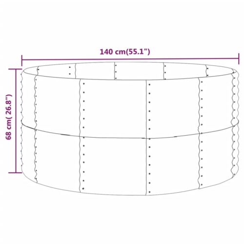 Raised Garden Bed Flowers Herbs Vegetables Box Pot Planter Powder Coated Steel - Image 4