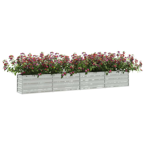 Garden Raised Bed 320x40x45cm Galvanized Steel Silver - Image 3