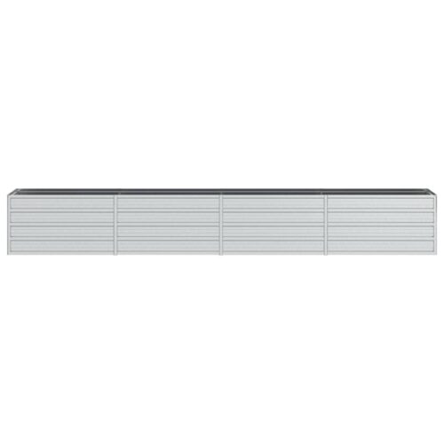 Garden Raised Bed 320x40x45cm Galvanized Steel Silver - Image 4