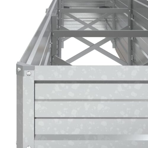 Garden Raised Bed 320x40x45cm Galvanized Steel Silver - Image 6