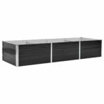 Garden Raised Bed Anthracite 240x80x45cm Galvanised Steel
