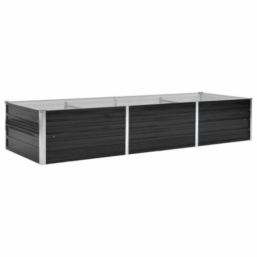 Garden Raised Bed Anthracite 240x80x45cm Galvanised Steel