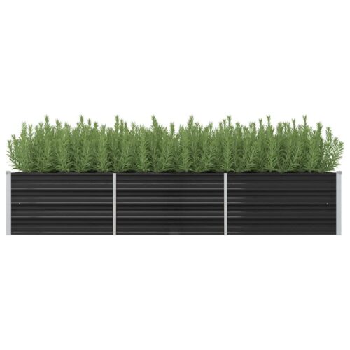 Garden Raised Bed Anthracite 240x80x45cm Galvanised Steel - Image 2