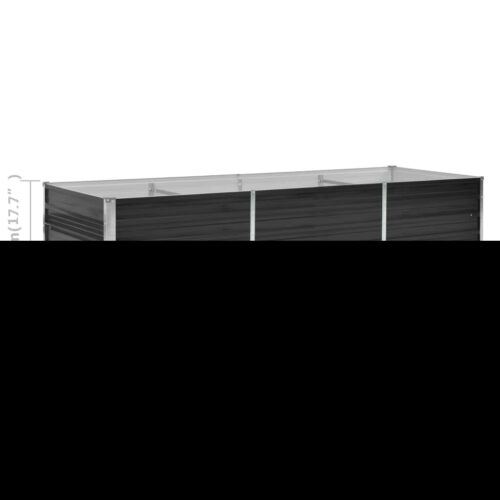 Garden Raised Bed Anthracite 240x80x45cm Galvanised Steel - Image 7