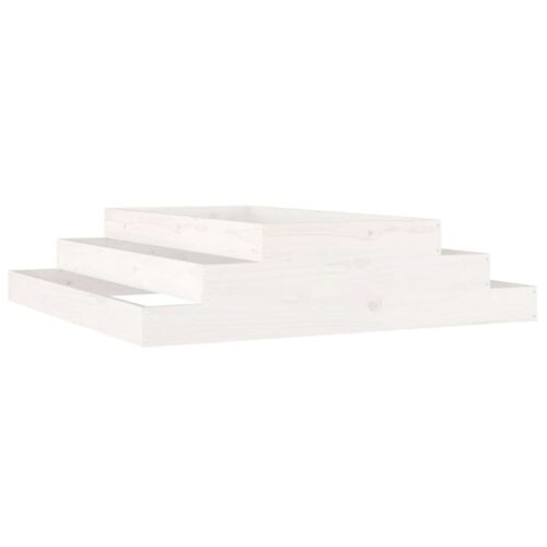 Planter White 110x110x27cm Solid Wood Pine