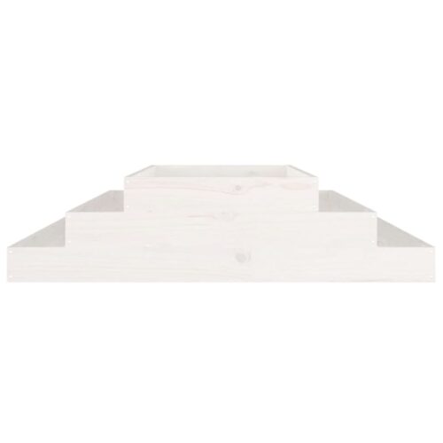 Planter White 110x110x27cm Solid Wood Pine - Image 4
