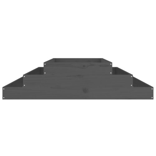 Planter Grey 110x110x27cm Solid Wood Pine - Image 4