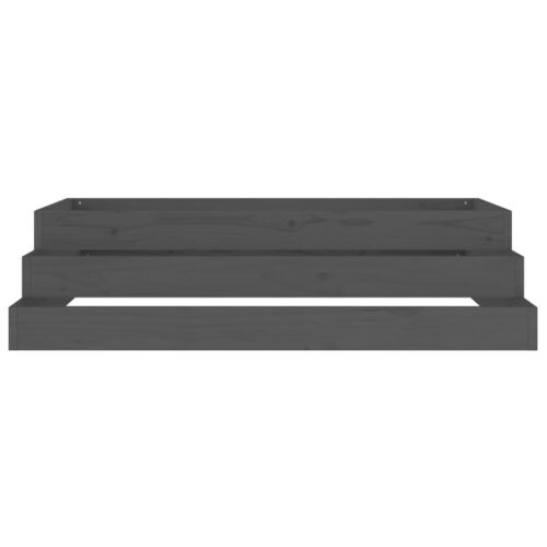 Planter Grey 110x110x27cm Solid Wood Pine - Image 5