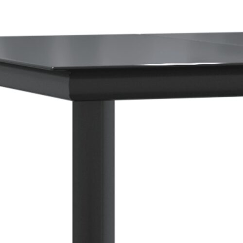 5-Piece Garden Dining Set Black Steel Textilene - Image 5
