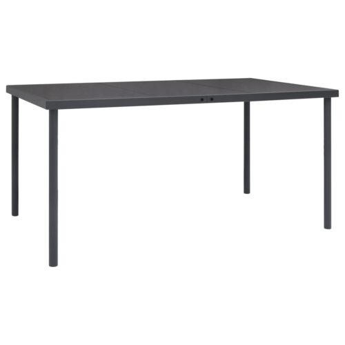5-Piece Garden Dining Set Black Steel Textilene - Image 4