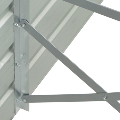 Garden Raised Bed Galvanised Steel 129x129x77cm Green - Image 4