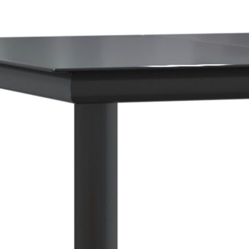 5-Piece Garden Dining Set Black Steel Textilene - Image 5