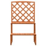 Plant Stand with Trellis Orange 70x42x120cm Solid Firwood