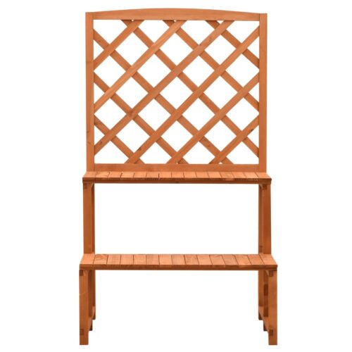 Plant Stand with Trellis Orange 70x42x120cm Solid Firwood