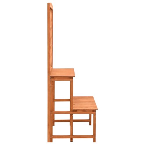 Plant Stand with Trellis Orange 70x42x120cm Solid Firwood - Image 3