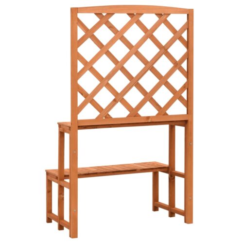 Plant Stand with Trellis Orange 70x42x120cm Solid Firwood - Image 4