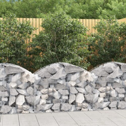 Arched Gabion Basket 100x50x60/80cm Galvanised Iron - Image 2