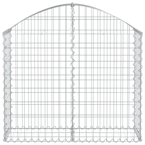 Arched Gabion Basket 100x30x80/100cm Galvanised Iron - Image 3