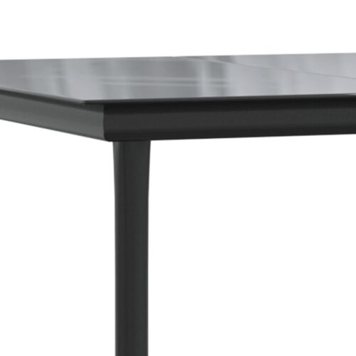 5-Piece Garden Dining Set Black Steel Textilene - Image 5