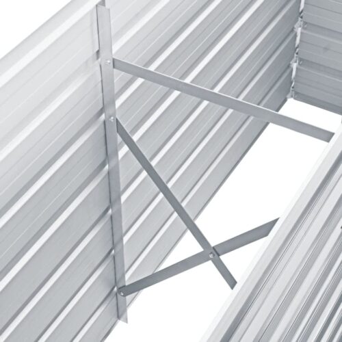 Garden Raised Bed Galvanised Steel 160x40x77cm Grey - Image 5
