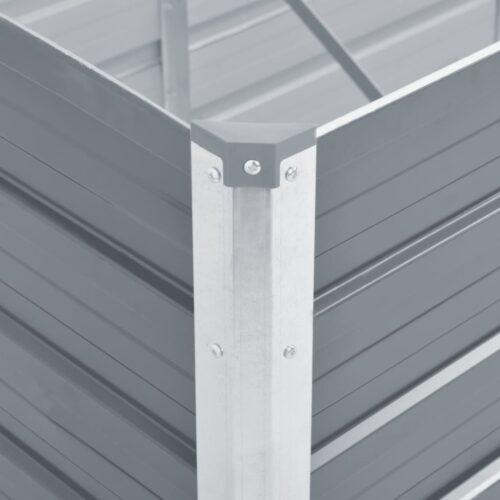Garden Raised Bed Galvanised Steel 160x40x77cm Grey - Image 6