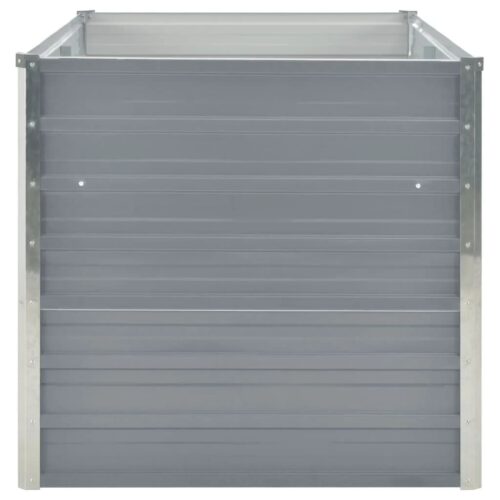 Raised Garden Bed 160x80x77cm Galvanised Steel Grey - Image 4