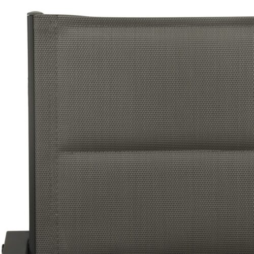5-Piece Garden Dining Set Black Steel Textilene - Image 6