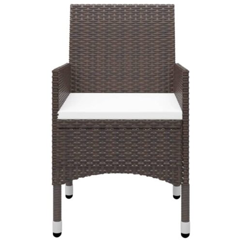 5-Piece Garden Dining Set Brown - Image 4
