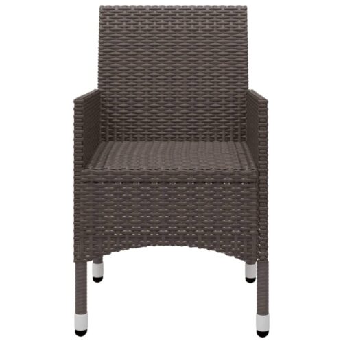 5-Piece Garden Dining Set Brown - Image 5