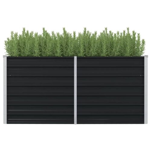 Raised Garden Bed Anthracite 160x80x77cm Galvanised Steel - Image 2