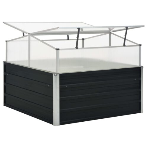 Greenhouse Anthracite 100x100x77cm Galvanised Steel - Image 4