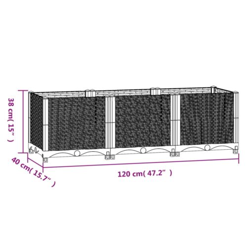 Raised Bed 120x40x38cm Polypropylene - Image 6