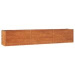 Garden Raised Bed Rusty 240x40x45cm Corten Steel
