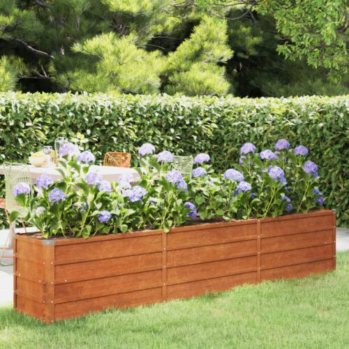 Garden Raised Bed Rusty 240x40x45cm Corten Steel - Image 2