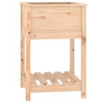 Planter with Shelf 54x54x81cm Solid Wood Pine