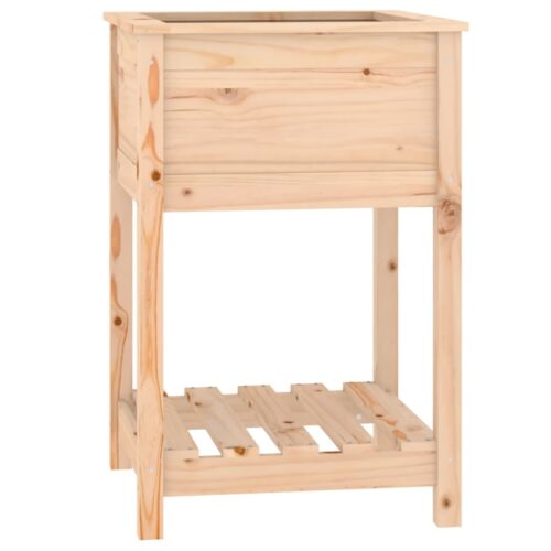 Planter with Shelf 54x54x81cm Solid Wood Pine