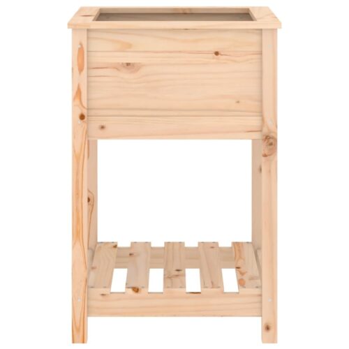 Planter with Shelf 54x54x81cm Solid Wood Pine - Image 5
