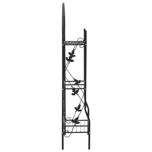 3-Layer Plant Rack Black 52x28x128cm Iron - Image 5