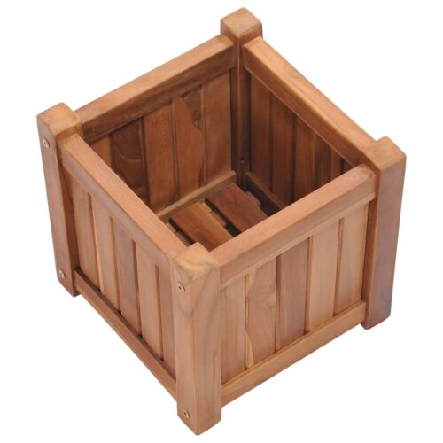 Raised Bed 30x30x30cm Solid Teak Wood - Image 5