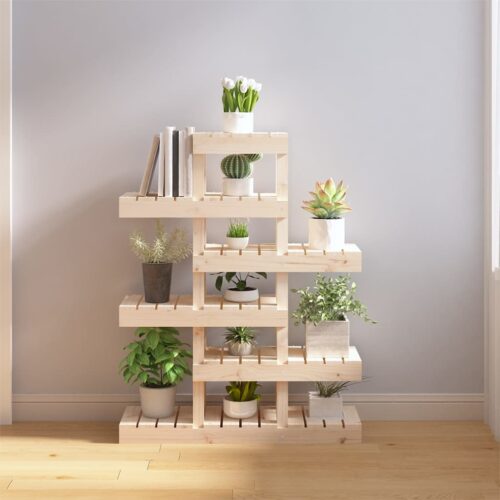 Plant Stand 85x25x109.5cm Solid Wood Pine - Image 2